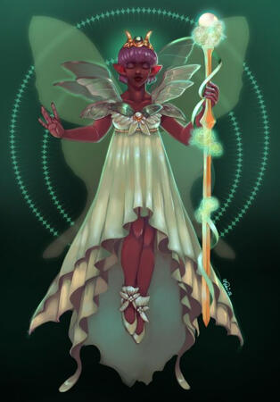 Etienne as Titania (by snarksonomy)